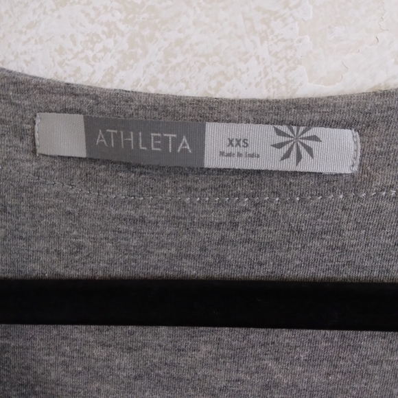 XXS Athleta Empire waist Dress Black and Gray Geometric Pattern Print - Picture 6 of 9